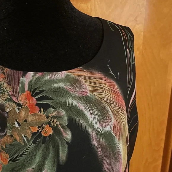 The Pyramid Collection Black and Vibrant Floral Dress - Picture 3 of 6